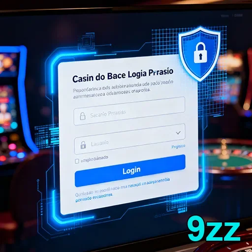 Interface segura de login do site 9zz, proporcionando proteção e segurança aos usuários.